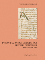 Interpretation der Vorreden Der ´Historia Francorum´ bei Gregor von Tours