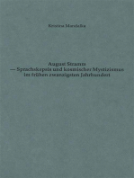 August Stramm - Sprachskepsis und kosmischer Mystizismus im frühen 20. Jahrhundert