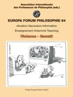 Violence - Gewalt: Europa Forum PHILOSOPHIE bulletin 64, ENSEIGNEMENT UNTERRICHT TEACHING