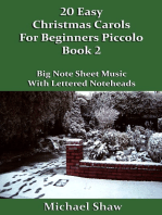 20 Easy Christmas Carols For Beginners Piccolo: Book 2