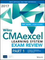 Wiley CMAexcel Learning System Exam Review 2017: Part 1, Financial Reporting, Planning, Performance, and Control (1-year access)