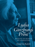 Lydia Ginzburg's Prose: Reality in Search of Literature