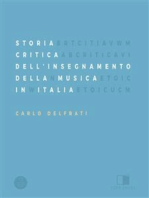 Storia Critica Dell'Insegnamento Della Musica In Italia