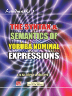 The Syntax and Semantics of Yoruba Nominal Expressions