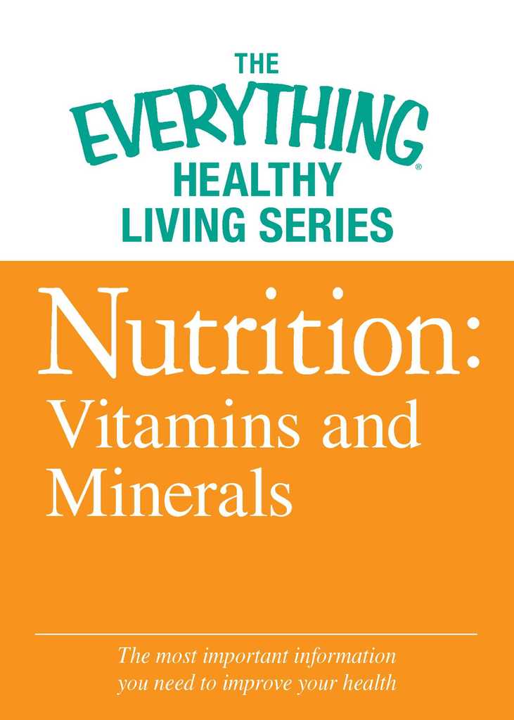 Nutrition Vitamins and Minerals by Adams Media Book Read Online