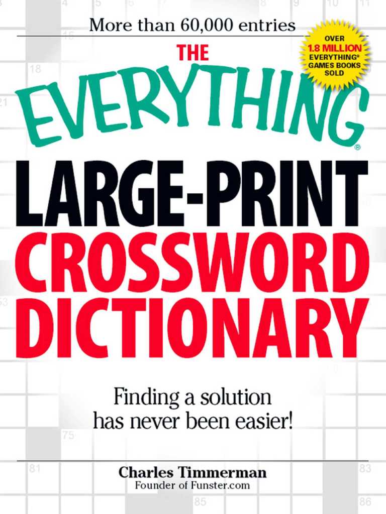 Read The Everything Large Print Crossword Dictionary Online By Charles 
