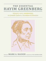 The Essential Hayim Greenberg: Essays and Addresses on Jewish Culture, Socialism, and Zionism