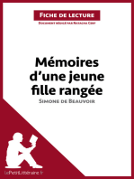 Mémoires d'une jeune fille rangée de Simone de Beauvoir (Fiche de lecture): Résumé complet et analyse détaillée de l'oeuvre