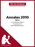 Annales 2010 Série L - "Les réécritures : le roman et ses personnages" (Bac de français): Réussir le bac de français