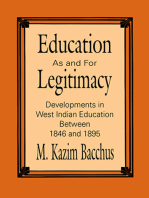 Education as and for Legitimacy: Developments in West Indian Education Between 1846 and 1895