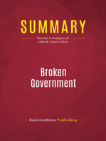 Summary: Broken Government: Review and Analysis of John W. Dean's Book