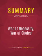 Summary: War of Necessity, War of Choice: Review and Analysis of Richard N. Haass's Book