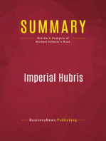 Summary: Imperial Hubris: Review and Analysis of Michael Scheuer's Book