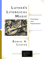Luther's Liturgical Music: Principles and Implications