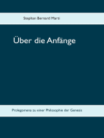 Über die Anfänge: Prolegomena zu einer Philosophie der Genesis