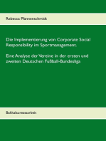 Die Implementierung von Corporate Social Responsibility im Sportmanagement. Eine Analyse der Vereine in der ersten und zweiten Deutschen Fußball-Bundesliga