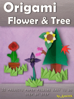 Origami Flower & Tree: 33 Projects Paper Folding Easy To Do Step by Step.