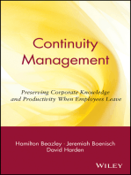 Continuity Management: Preserving Corporate Knowledge and Productivity When Employees Leave
