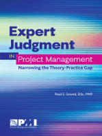 Expert Judgment in Project Management: Narrowing the Theory-Practice Gap
