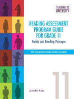 Reading Assessment Program Guide For Grade 11: Rubric and Reading Passages