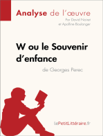 W ou le Souvenir d'enfance de Georges Perec (Analyse de l'oeuvre): Analyse complète et résumé détaillé de l'oeuvre