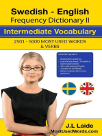 Swedish English Frequency Dictionary II - Intermediate Vocabulary - 2501-5000 Most Used Words & Verbs: Swedish, #2