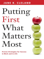 Putting First What Matters Most