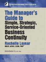 The Manager’s Guide to Simple, Strategic, Service-Oriented Business Continuity