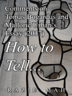 Comments on Tomas Bogardus and Mallorie Urban’s Essay (2017) How to Tell...