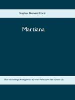 Martiana: Über die Anfänge: Prolegomena zu einer Philosophie der Genesis  (3)