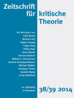 Zeitschrift für kritische Theorie / Zeitschrift für kritische Theorie, Heft 38/39: 20. Jahrgang (2014)