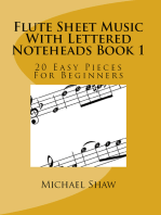 Flute Sheet Music With Lettered Noteheads Book 1