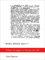 "Who, What Am I?": Tolstoy Struggles to Narrate the Self
