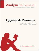 Hygiène de l'assassin d'Amélie Nothomb (Analyse de l'oeuvre): Analyse complète et résumé détaillé de l'oeuvre