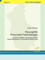 Planungshilfe Photovoltaik-Freilandanlagen: Energiewirtschaftliche und planungsrechtliche Rahmenbedingungen und GIS–gestützte Standortsuche