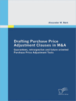 Drafting Purchase Price Adjustment Clauses in M&A: Guarantees, retrospective and future oriented Purchase Price Adjustment Tools