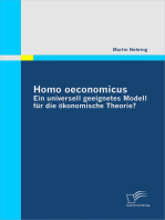 Homo oeconomicus – ein universell geeignetes Modell für die ökonomische Theorie?