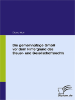 Die gemeinnützige GmbH vor dem Hintergrund des Steuer- und Gesellschaftsrechts