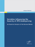 Variables Influencing the Severity of IPO Underpricing