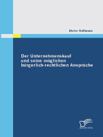 Der Unternehmenskauf und seine möglichen bürgerlich-rechtlichen Ansprüche