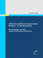 Allokationseffizienz horizontaler Mergers im Bankensektor: Auswirkungen auf die volkswirtschaftliche Wohlfahrt