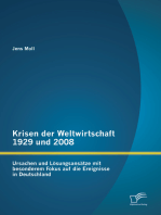 Krisen der Weltwirtschaft 1929 und 2008: Ursachen und Lösungsansätze mit besonderem Fokus auf die Ereignisse in Deutschland