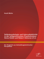 Selbstpsychologie und Intersubjektivität in der zeitgenössischen Psychoanalyse: Heinz Kohut und Robert Stolorow et al.: Ein Vergleich aus behandlungstechnischer Perspektive