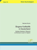 Biogene Kraftstoffe in Deutschland: Biodiesel, Bioethanol, Pflanzenöl und Biomass-to-Liquid im Vergleich