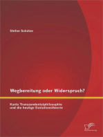 Wegbereitung oder Widerspruch? Kants Transzendentalphilosophie und die heutige Evolutionstheorie