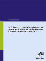 Die Entwicklung des CAPM mit deutschen Steuern mit Ausblick auf die Änderungen durch die Steuerreform 2008/09