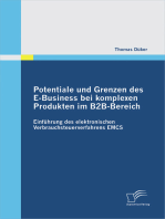 Potentiale und Grenzen des E-Business bei komplexen Produkten im B2B-Bereich