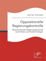 Oppositionelle Regierungskontrolle: Parlamentarische Regierungskontrolle durch Kleine und Große Anfragen
