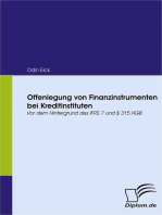 Offenlegung von Finanzinstrumenten bei Kreditinstituten: Vor dem Hintergrund des IFRS 7 und § 315 HGB