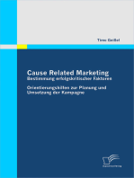 Cause Related Marketing - Bestimmung erfolgskritischer Faktoren: Orientierungshilfen zur Planung und Umsetzung der Kampagne